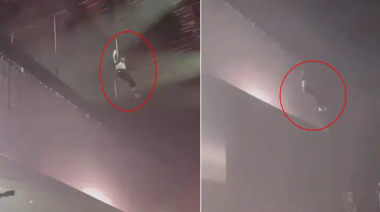 Delaossa Madrid Konserinde 20 Metreden Yere Çakıldı!